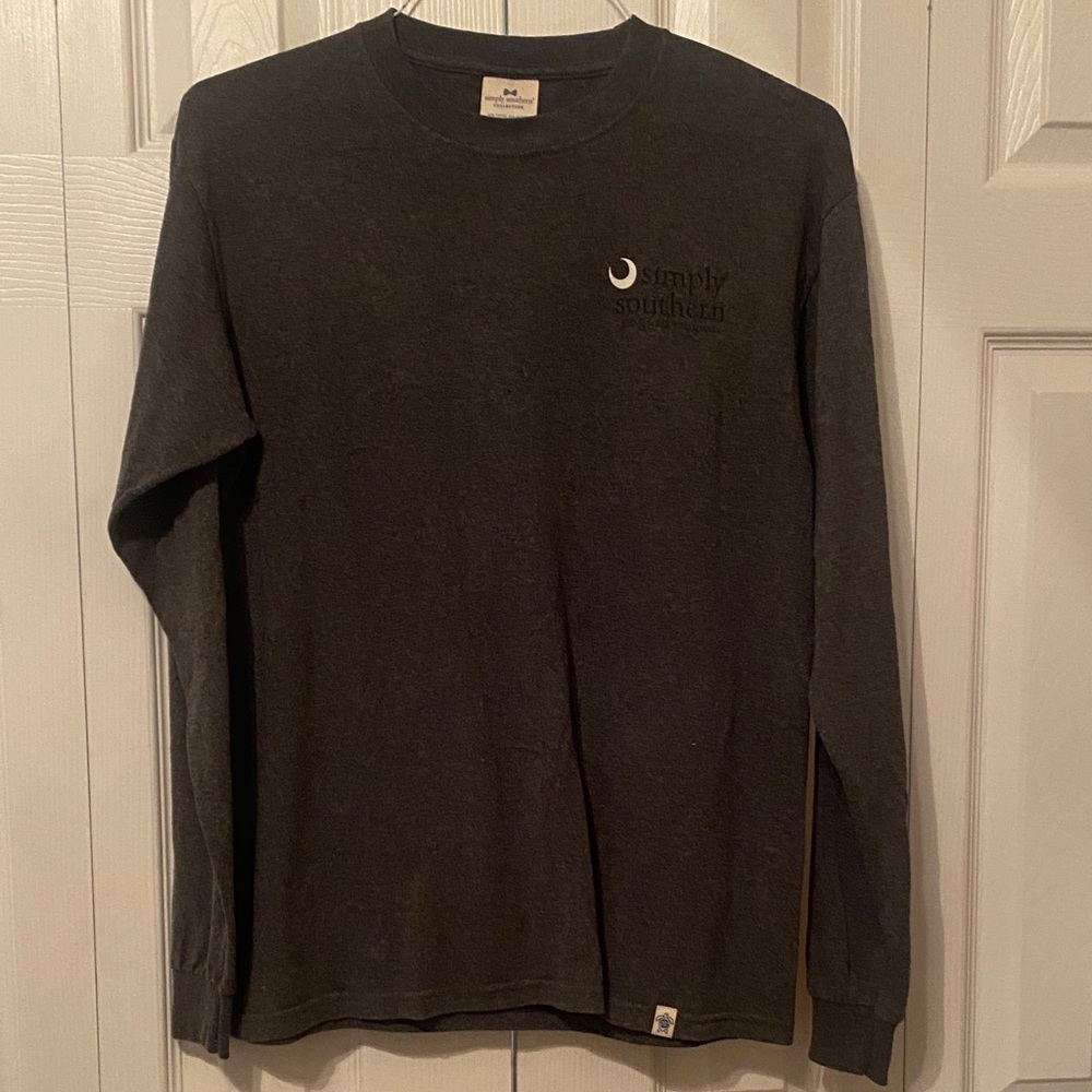 Simply Southern Men's Charcoal Long Sleeve Tee